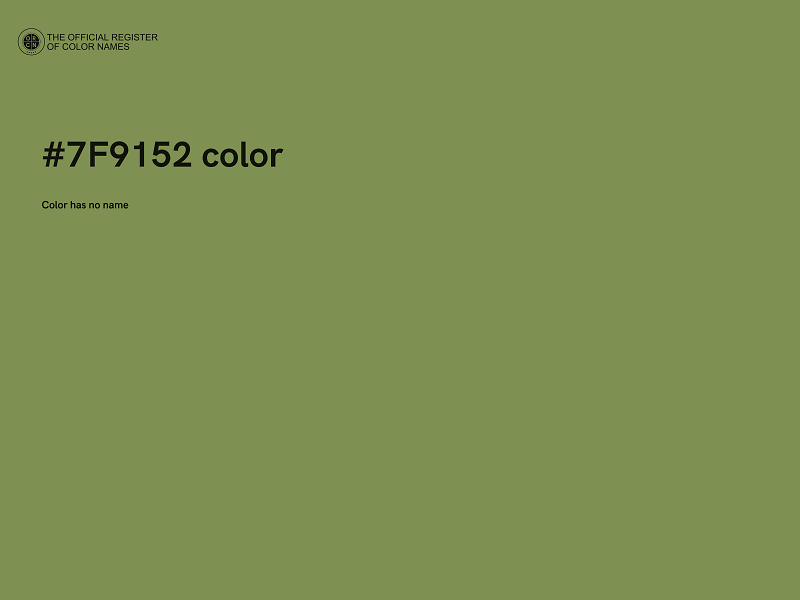 #7F9152 color image