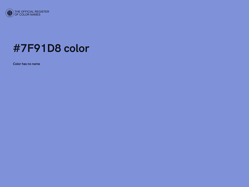 #7F91D8 color image