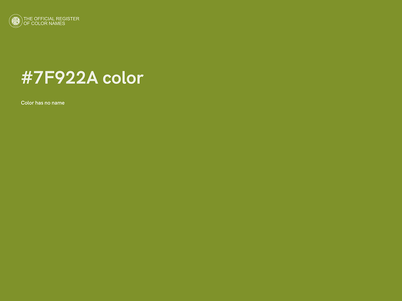 #7F922A color image