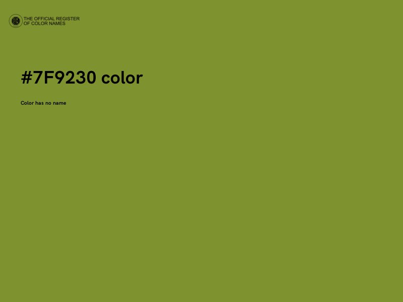 #7F9230 color image