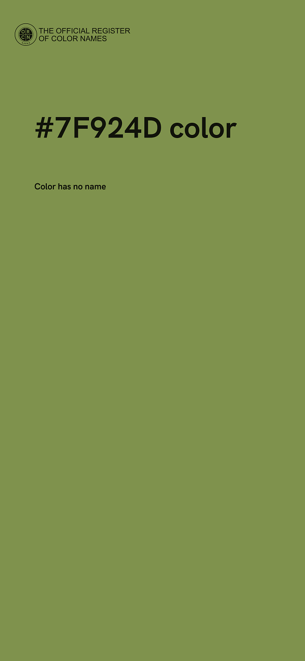 #7F924D color image