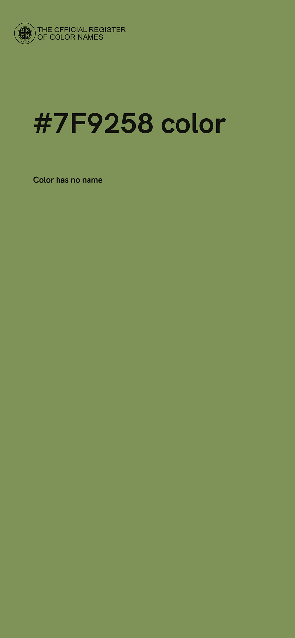 #7F9258 color image