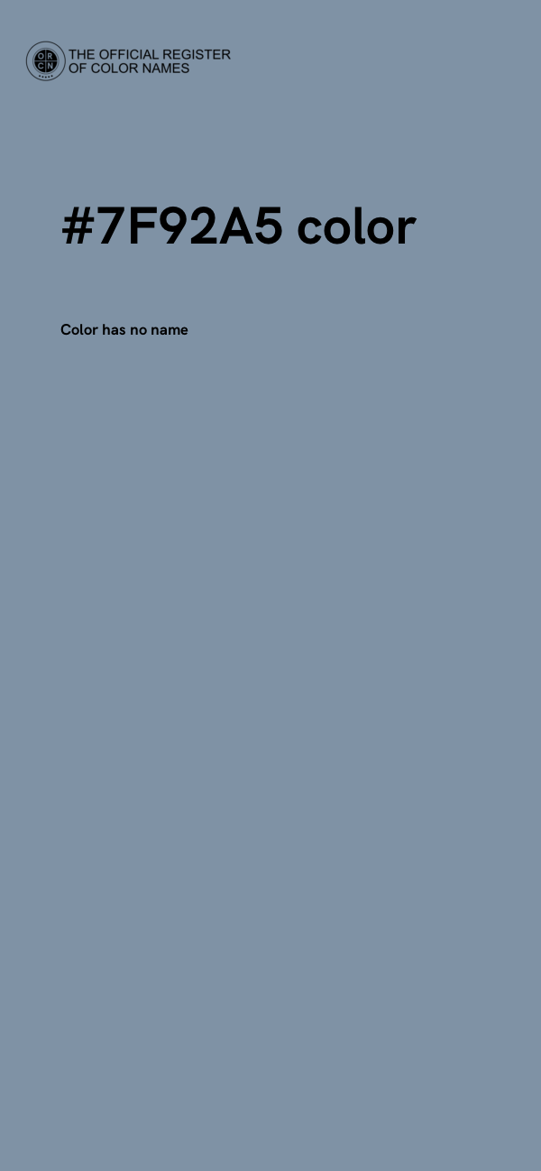 #7F92A5 color image