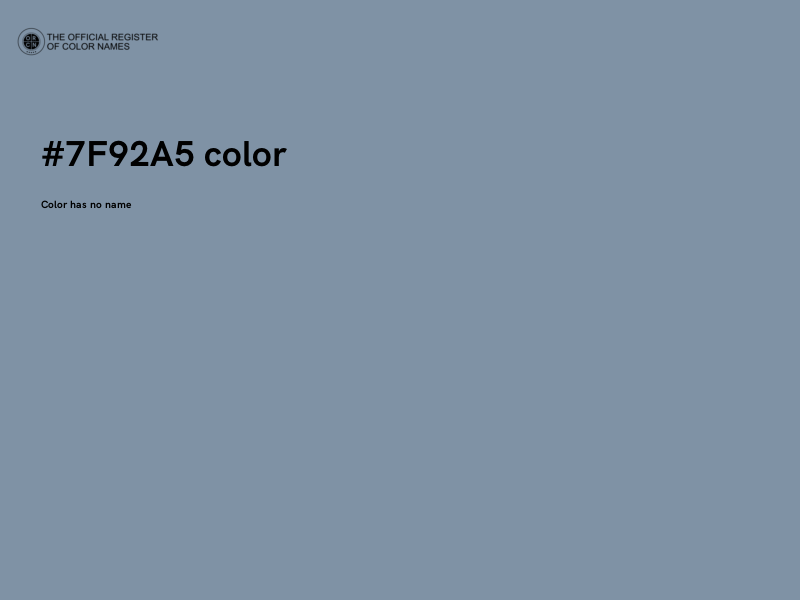 #7F92A5 color image