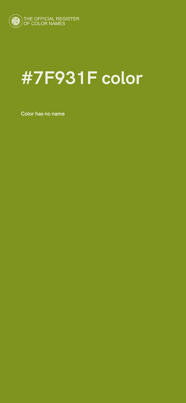 #7F931F color image