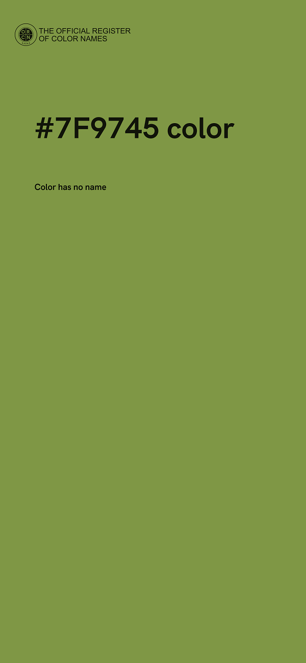#7F9745 color image