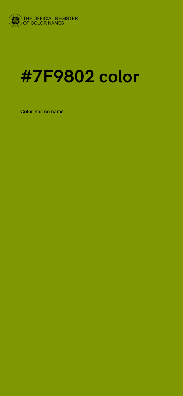 #7F9802 color image