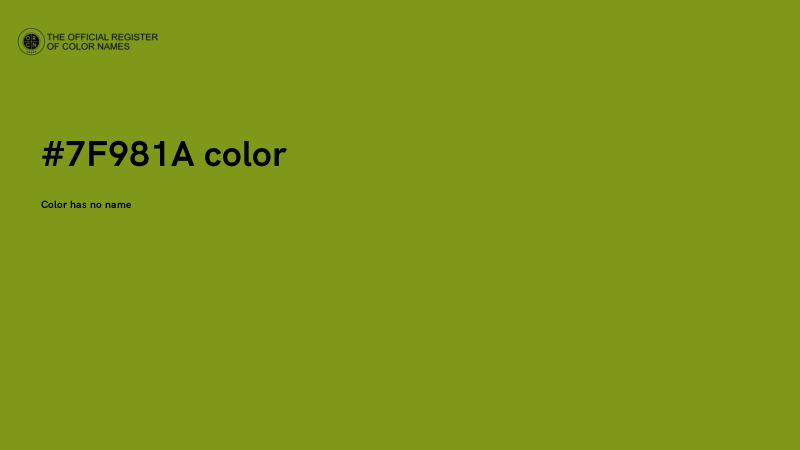 #7F981A color image