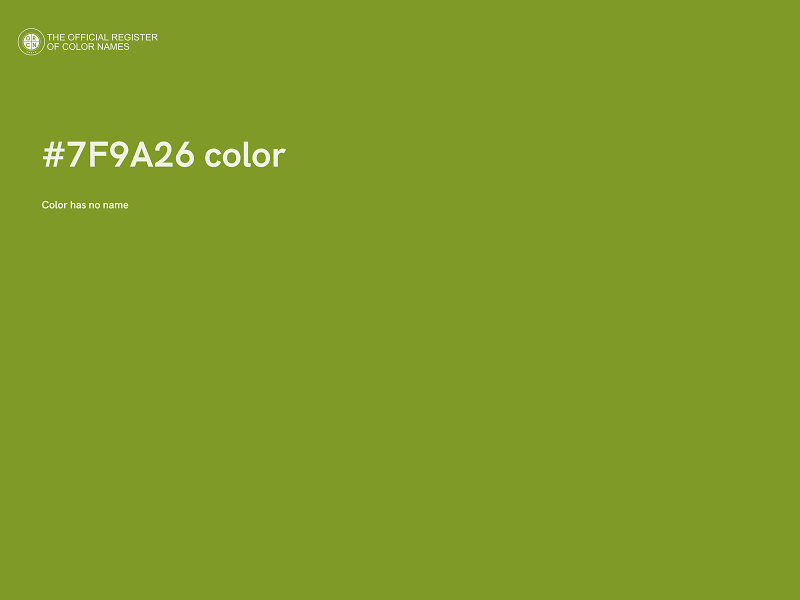 #7F9A26 color image