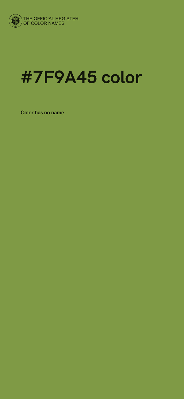 #7F9A45 color image