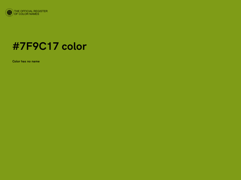 #7F9C17 color image