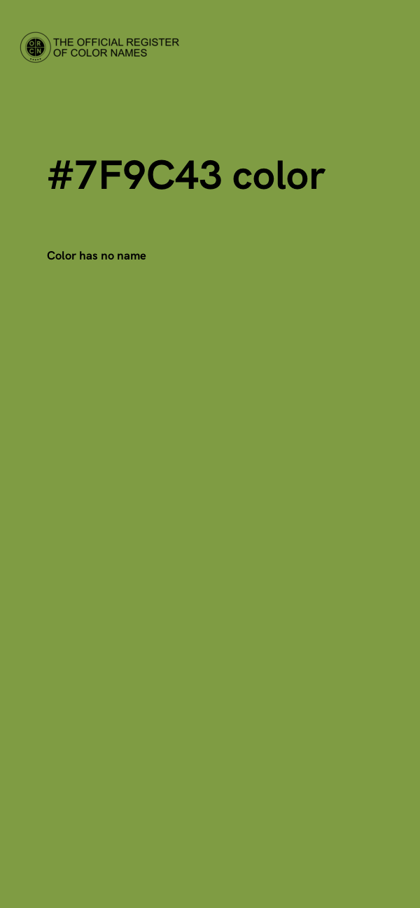 #7F9C43 color image