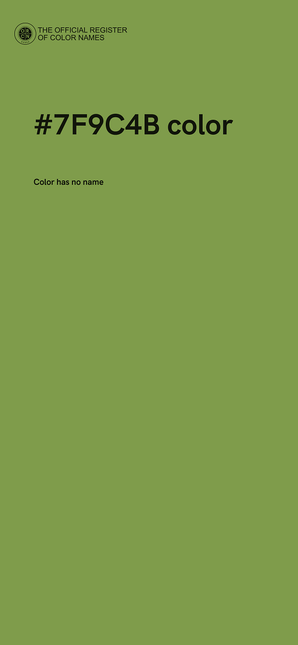 #7F9C4B color image