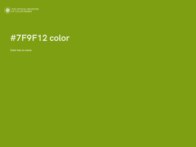 #7F9F12 color image