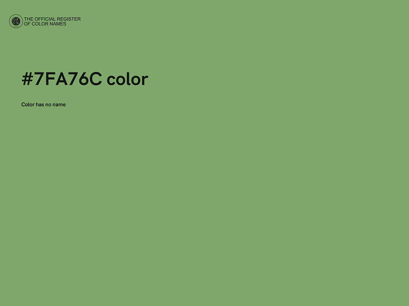 #7FA76C color image