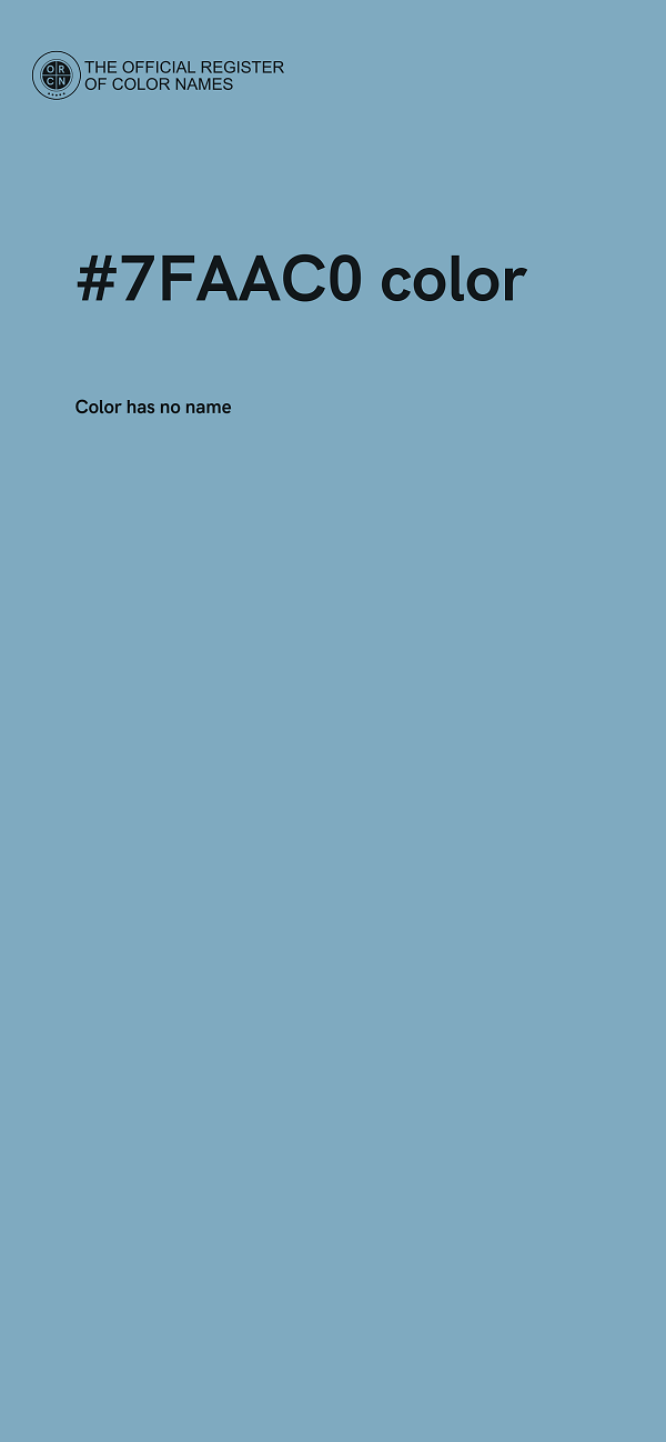 #7FAAC0 color image
