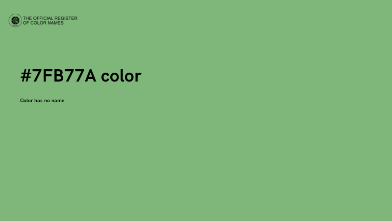 #7FB77A color image