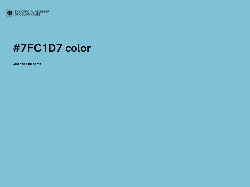 #7FC1D7 color image