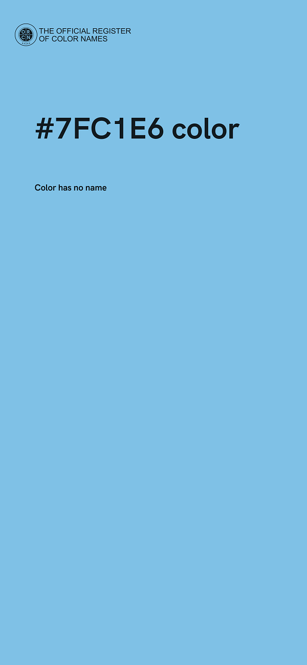 #7FC1E6 color image