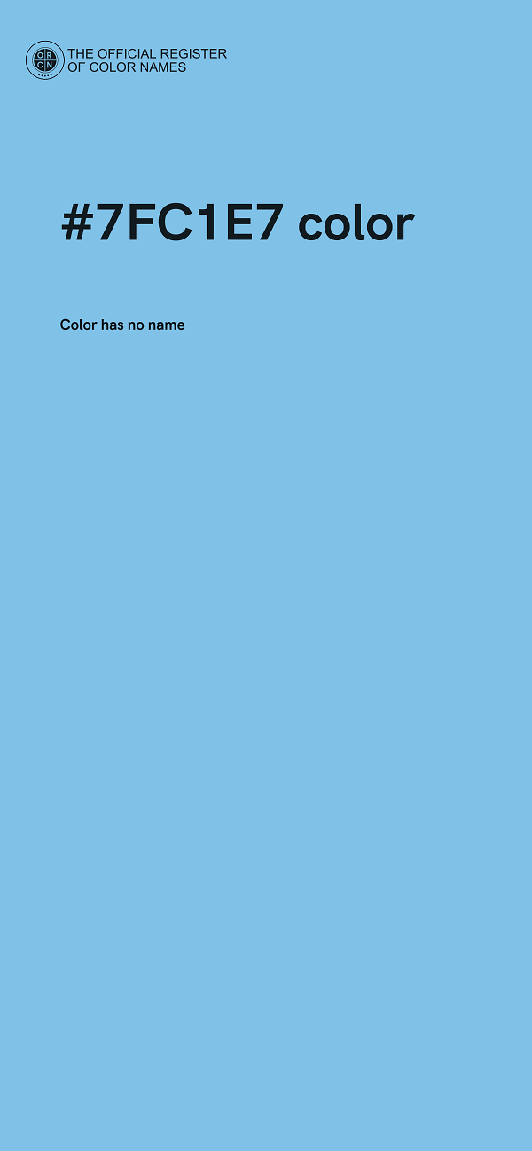 #7FC1E7 color image