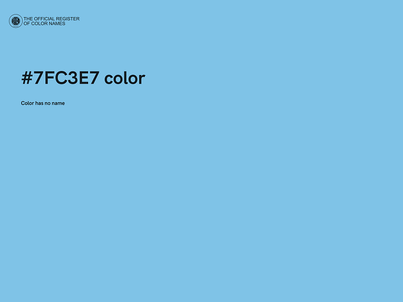 #7FC3E7 color image