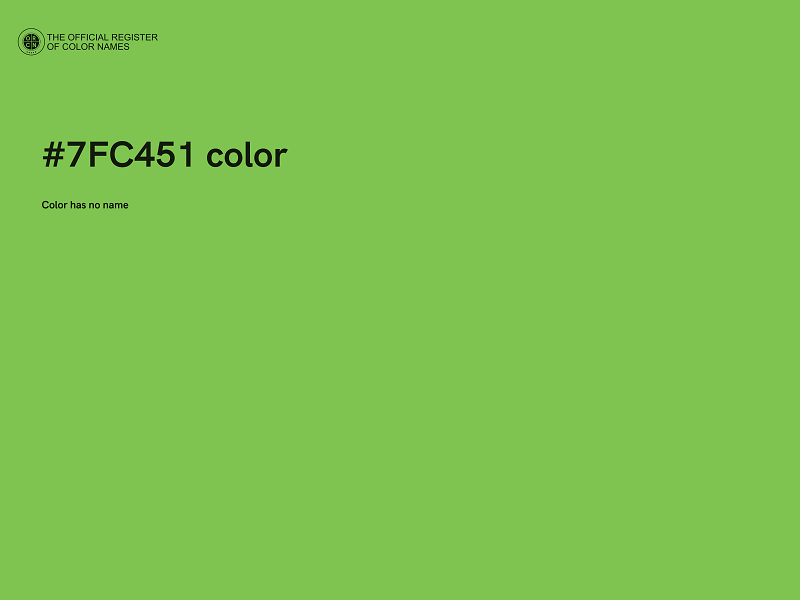 #7FC451 color image