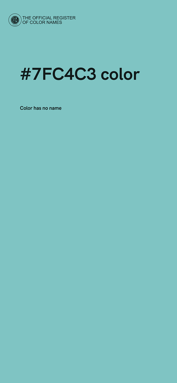 #7FC4C3 color image