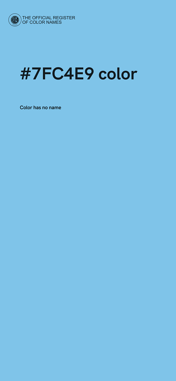 #7FC4E9 color image