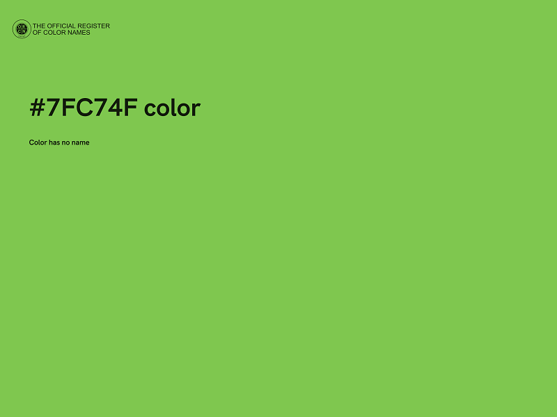 #7FC74F color image