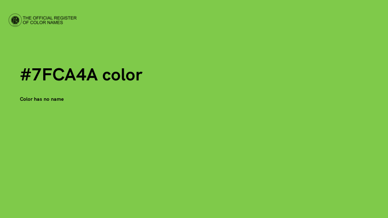 #7FCA4A color image