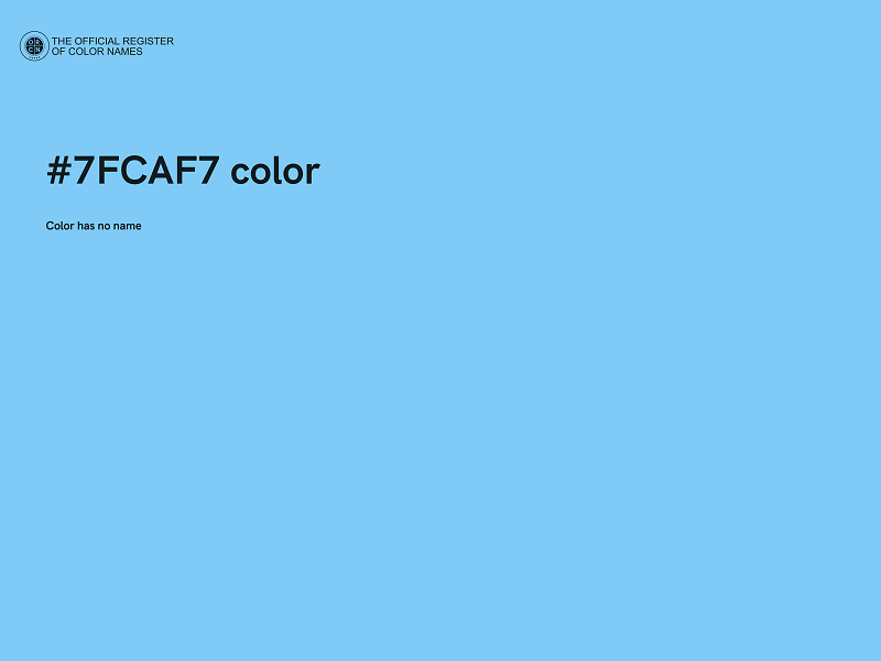 #7FCAF7 color image