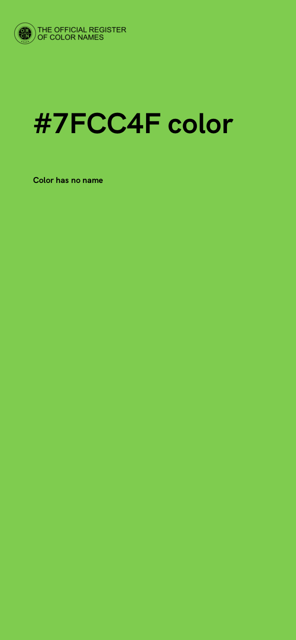 #7FCC4F color image