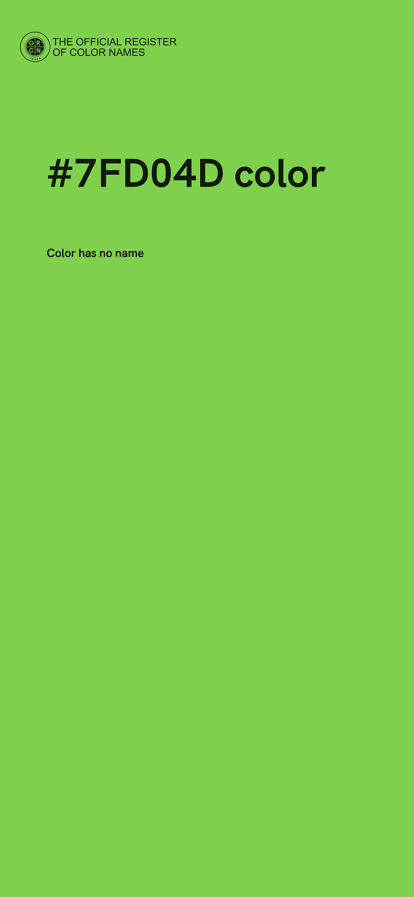 #7FD04D color image