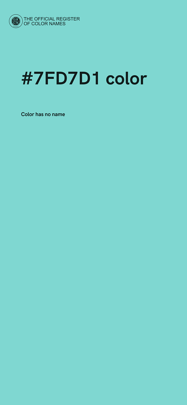 #7FD7D1 color image