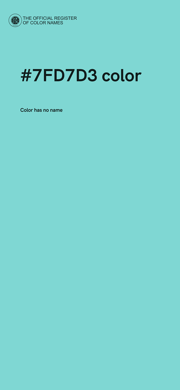 #7FD7D3 color image