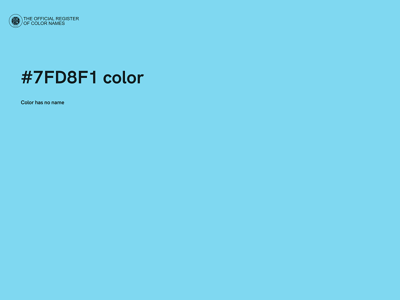 #7FD8F1 color image