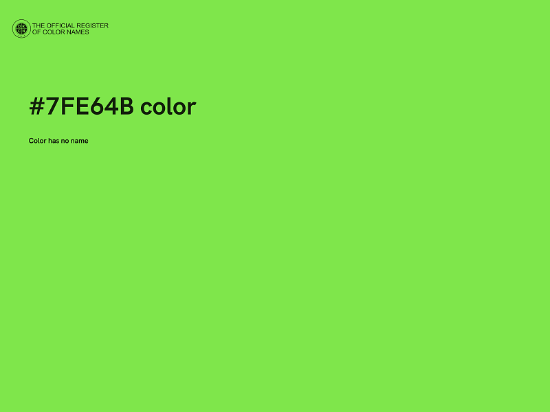 #7FE64B color image