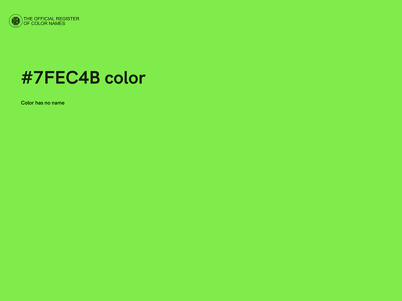 #7FEC4B color image
