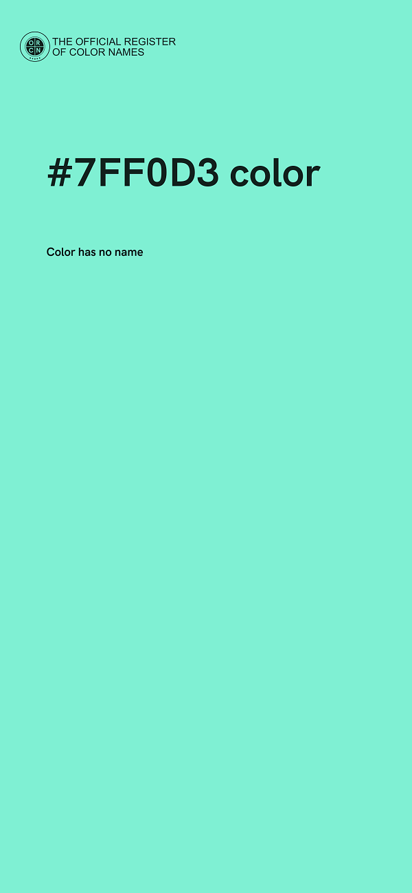 #7FF0D3 color image
