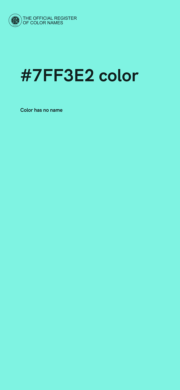 #7FF3E2 color image