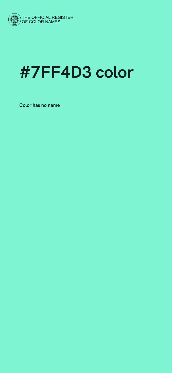 #7FF4D3 color image