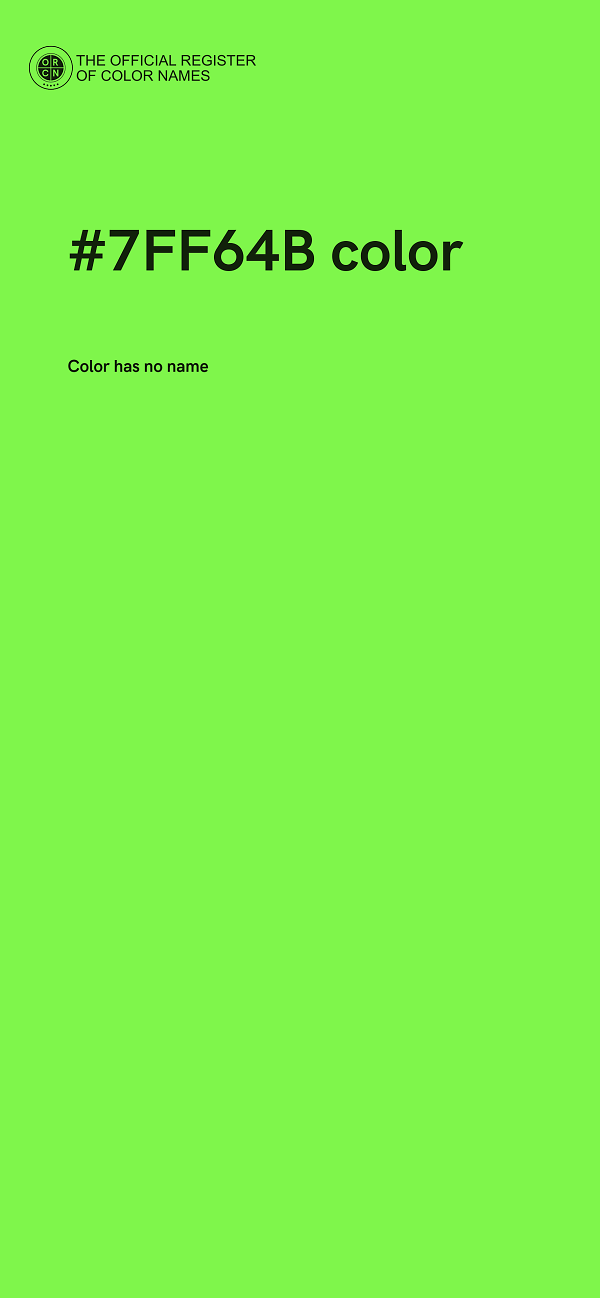 #7FF64B color image