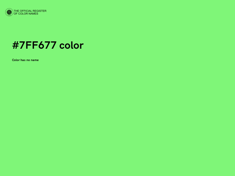 #7FF677 color image