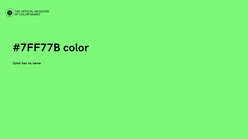#7FF77B color image
