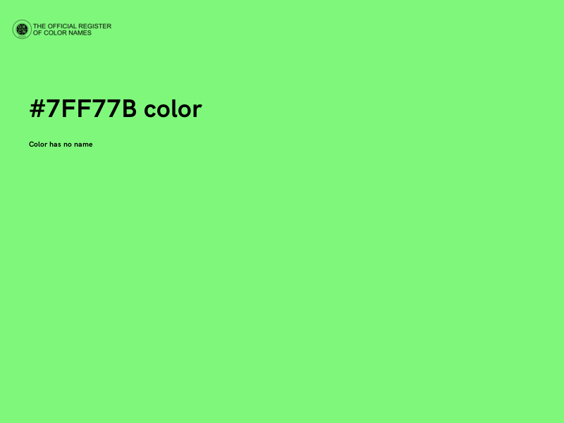 #7FF77B color image