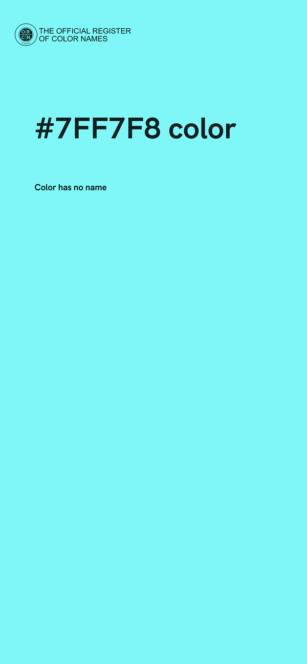 #7FF7F8 color image
