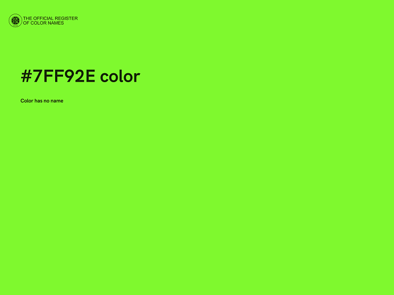 #7FF92E color image