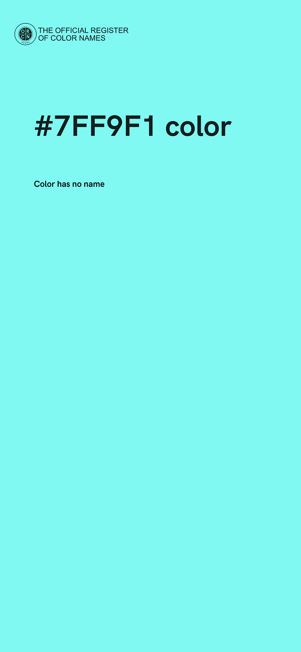 #7FF9F1 color image