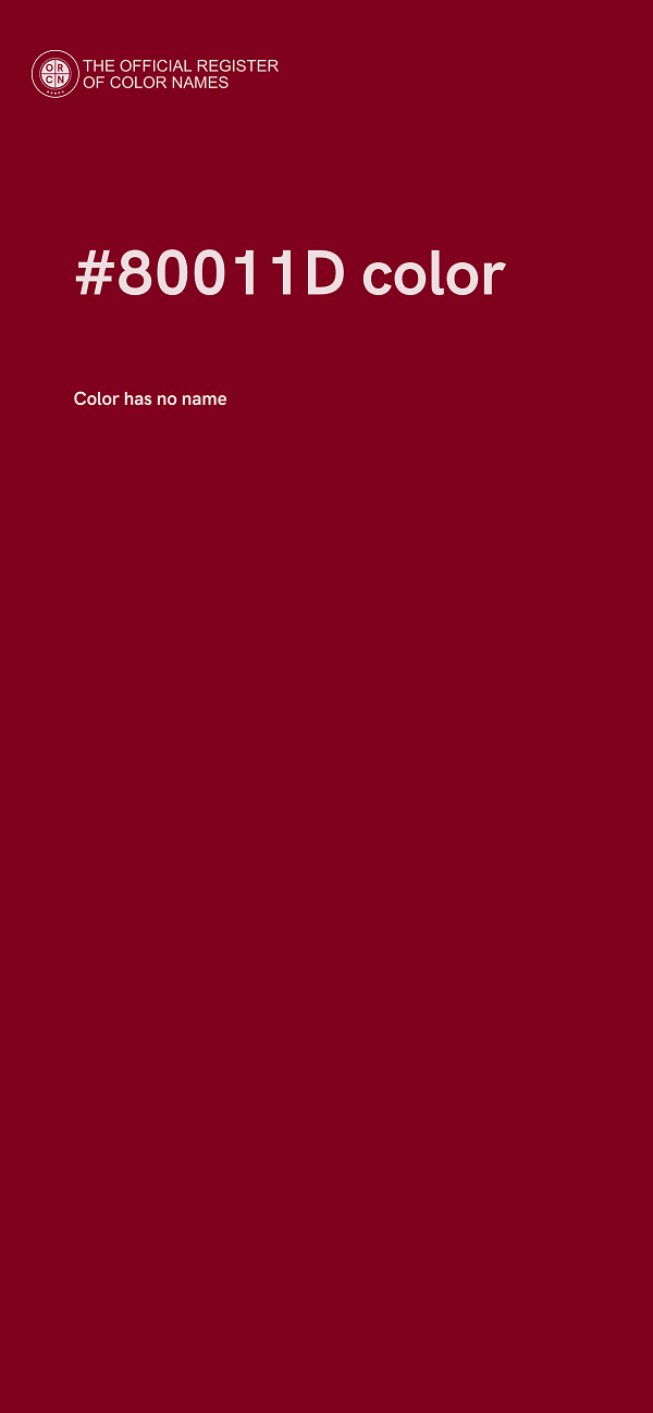 #80011D color image