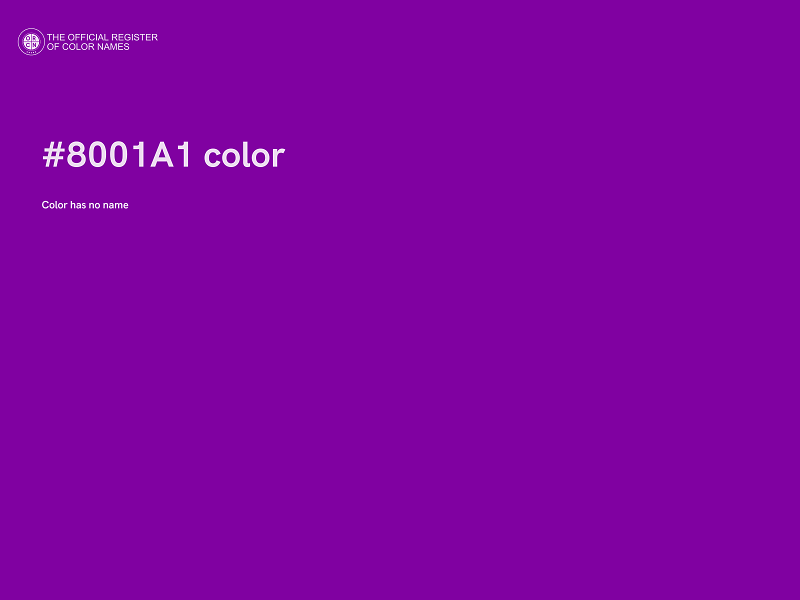 #8001A1 color image